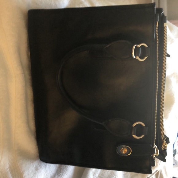 Black leather Coach purse - Picture 3 of 7